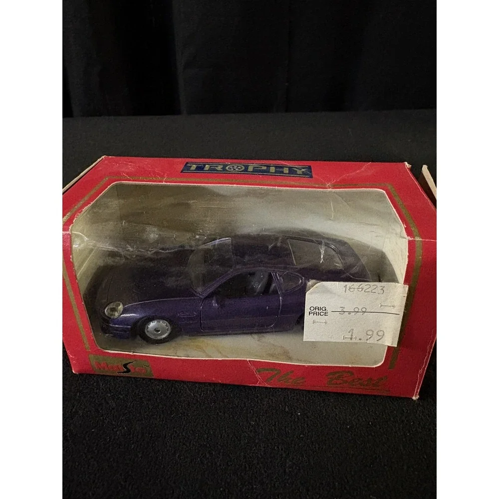 Aston Martin DB7 Purple Maisto Trophy Diecast Car Rare Vintage 1994 21006